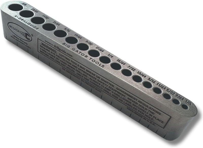 Big Gator Tools STD1000DGNP V-Drill Guide with 17 Drill Sizes - Image 1