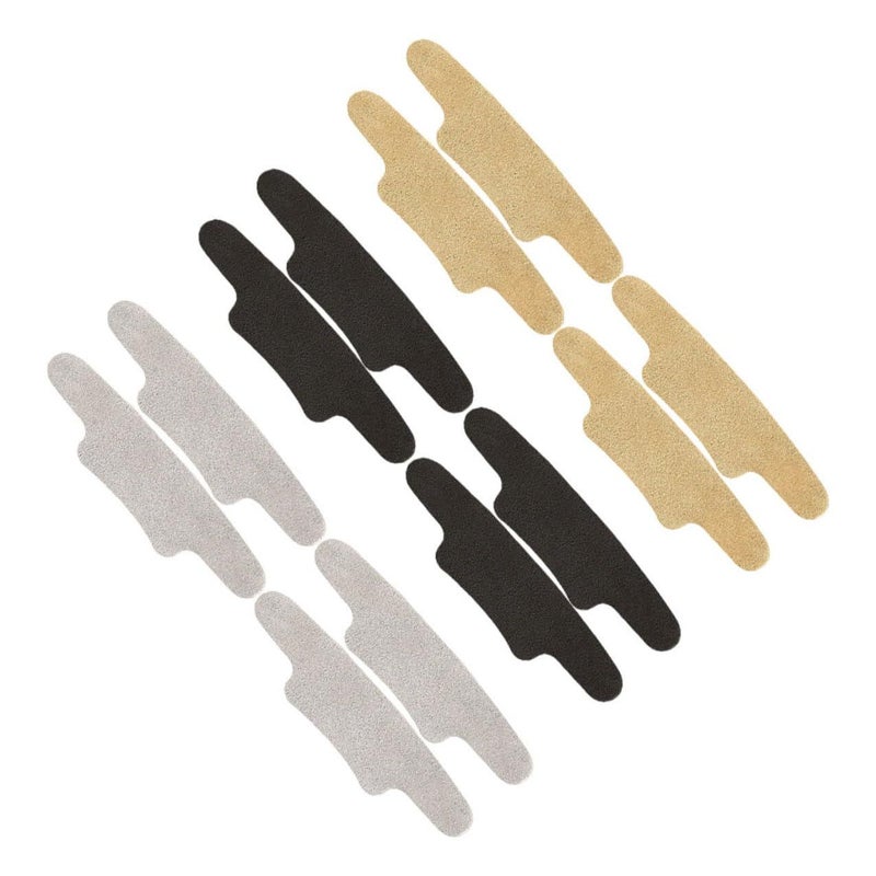 6 Pairs Anti-Wear Heel Grips Thickened Shoe Cushions For High Heels Blister Prevention Grey Black Khaki - Image 2