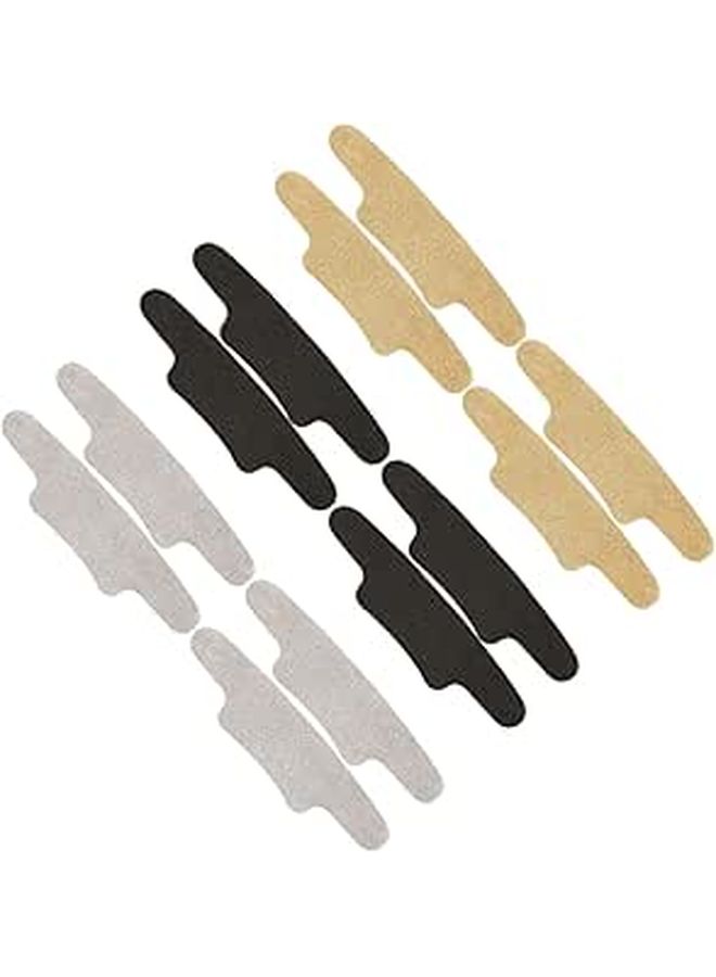 6 Pairs Anti-Wear Heel Grips Thickened Shoe Cushions For High Heels Blister Prevention Grey Black Khaki - Image 1