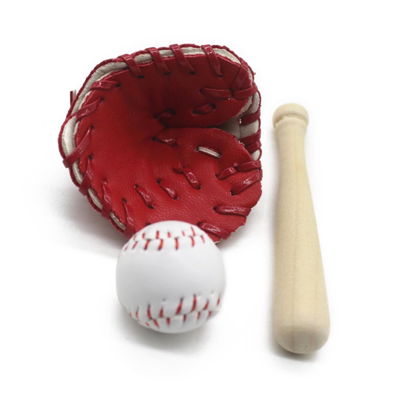 Red Newborn Photography Props Baseball Softball Mitten Baby Photoshoot Accessories - Image 2