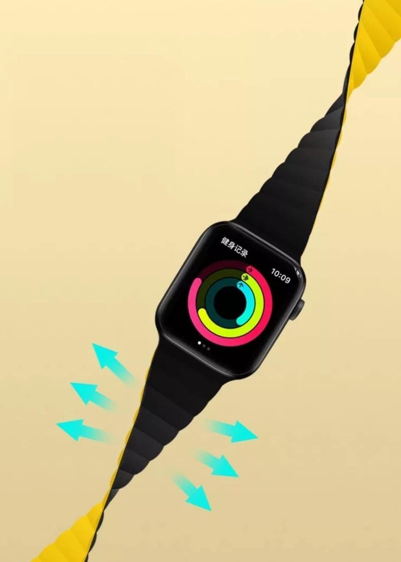 دادو حزام ساعة سيليكون مغناطيسي من متوافق مع Apple Watch Series 10 | Ultra 2 | 9 | 8 Ultra | 8 | 7 | 6 | SE، مقاس 49/46/45/44 مم، سوار ناعم بإغلاق مغناطيسي - Image 2