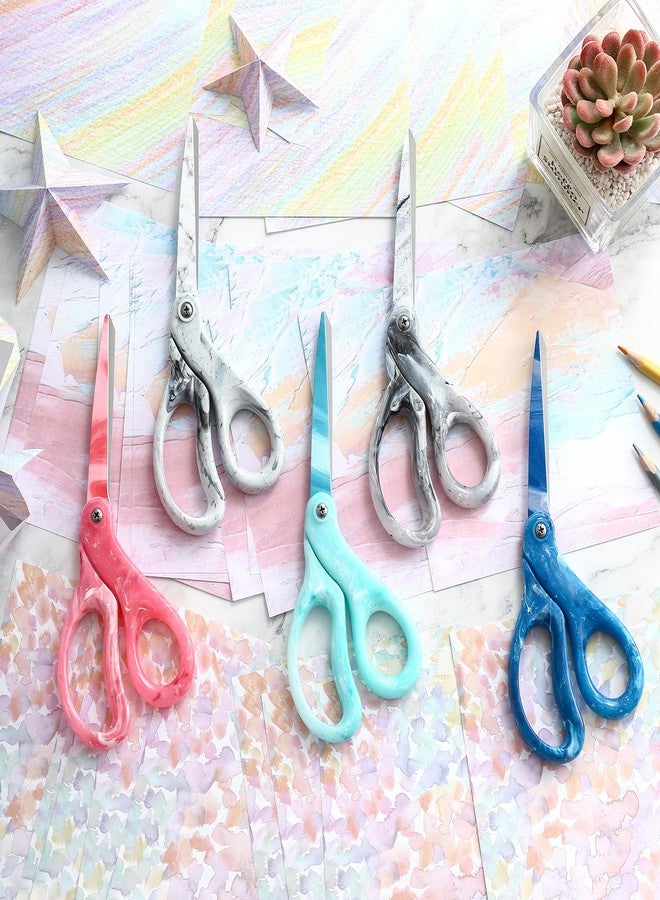 LIVINGO Sharp Scissors All Purpose, 8 Inch, Gradient Green, Stainless Steel, Comfort Grip Shears for Cutting Fabric, Paper, Ribbon in Office or Home - Image 5