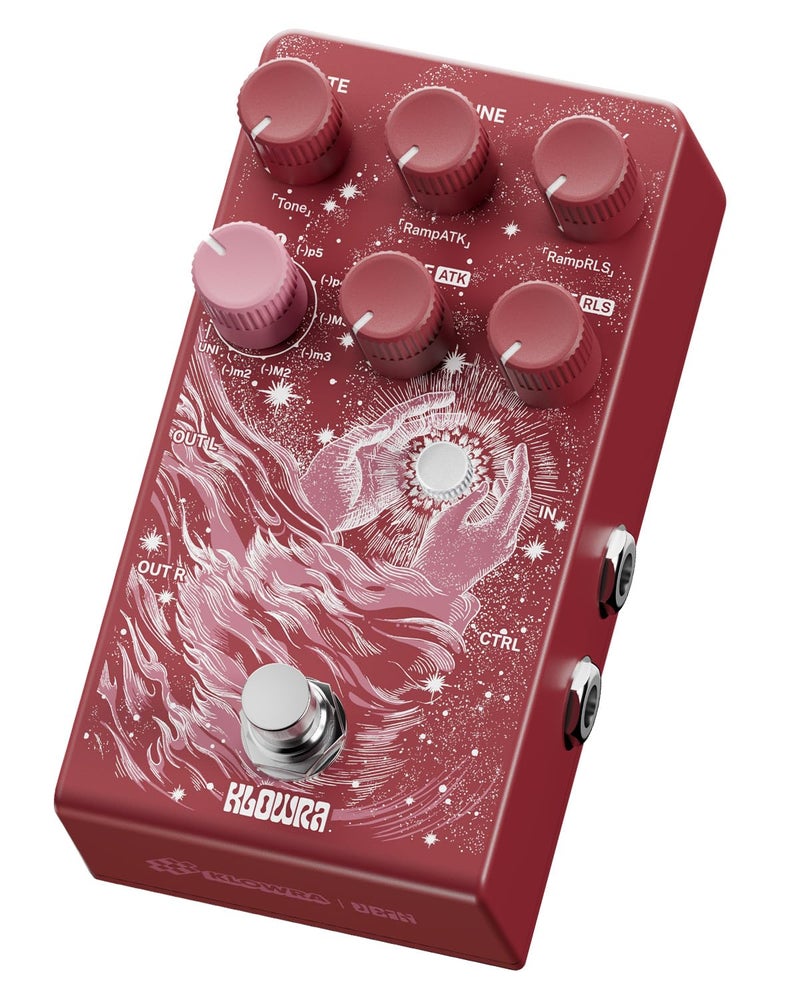 Klowra Vein Pitch Shifter Guitar Pedal for Electric Guitar - Polyphonic Pitch Shifting with 17 Shift Drop Types, Microtonal True Stereo, Massive Detune Range, Tighter Tracking, CTRL Control - Image 1