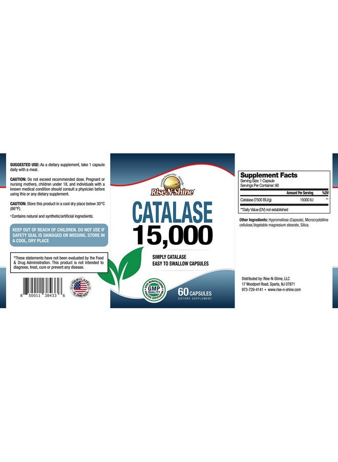 Catalase Supplement 15,000 -Powerful Antioxidant Enzyme For Hair Health, Strong Hair Support And More - 60 Count (60-Day Supply) - pzsku/Z23FE4B32AA2D0D5BC788Z/45/_/1728309262/02599fe5-7456-40d9-b8d8-7f5b9f2c12d5