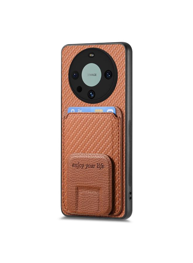 S-TOP Case For Huawei Mate 60 Carbon Fiber Card Bag Fold Stand Phone Case - Image 2