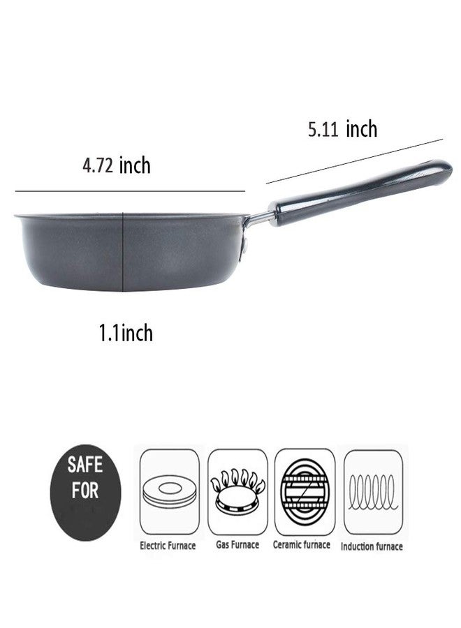 Valuu Nonstick Frying Pan Small Egg Pancake Round Mini Non Stick Fry Pan 4.7-inch - Image 2