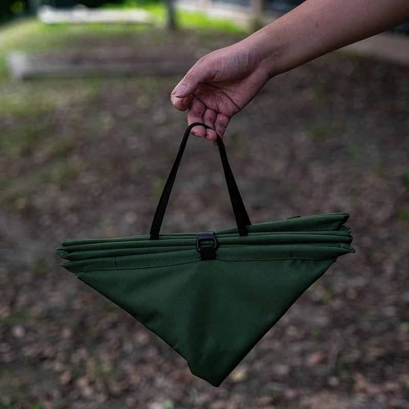 Khaki Folding Camping Trash Can Reusable Portable Yard Waste Bag Garbage Bin - Image 5