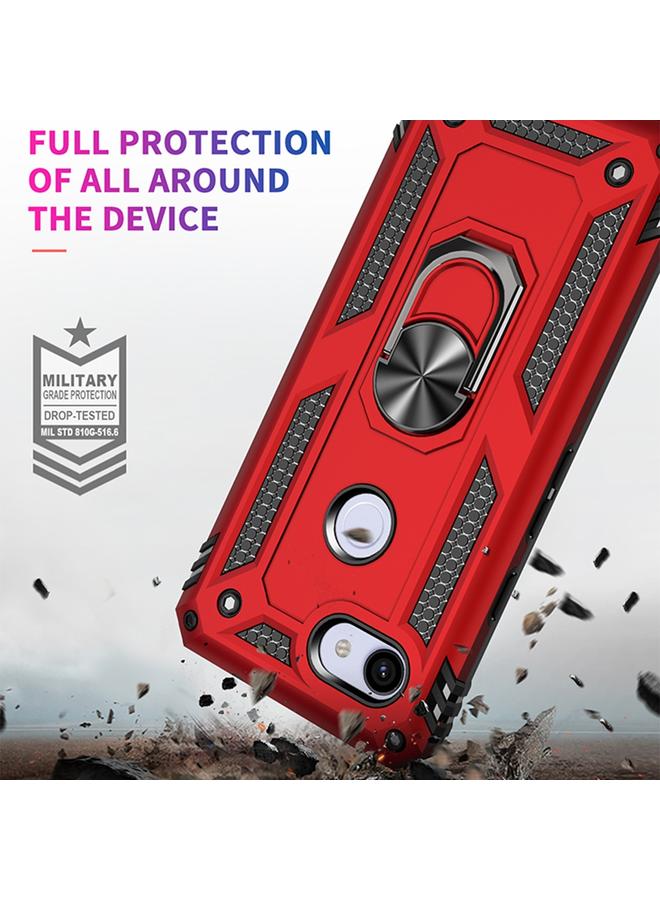 اس-توب جراب لهاتف Google Pixel 3a جراب واقٍ مقاوم للصدمات مصنوع من مادة TPU + PC مع حامل دوار 360 درجة - Image 3