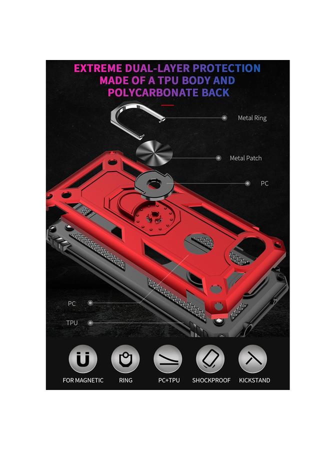 اس-توب جراب لهاتف Google Pixel 3a جراب واقٍ مقاوم للصدمات مصنوع من مادة TPU + PC مع حامل دوار 360 درجة - Image 5