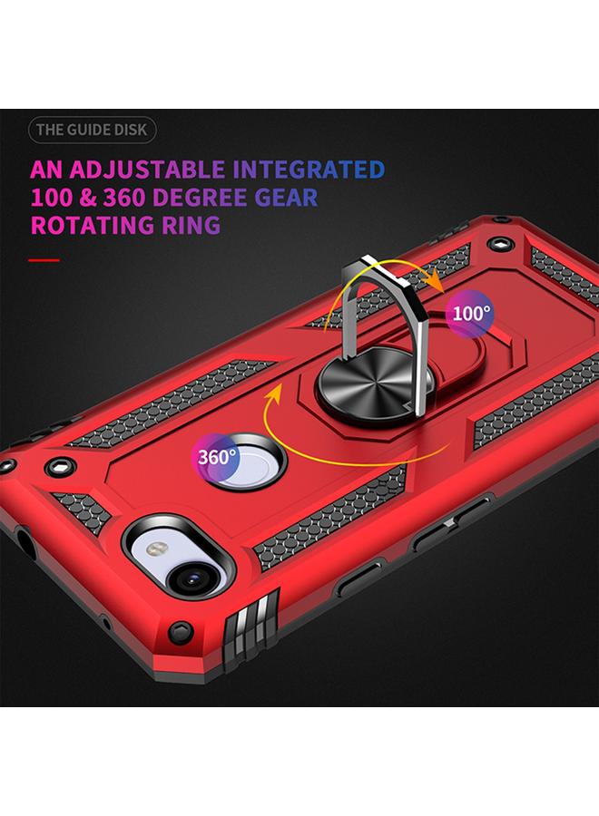 اس-توب جراب لهاتف Google Pixel 3a جراب واقٍ مقاوم للصدمات مصنوع من مادة TPU + PC مع حامل دوار 360 درجة - Image 4