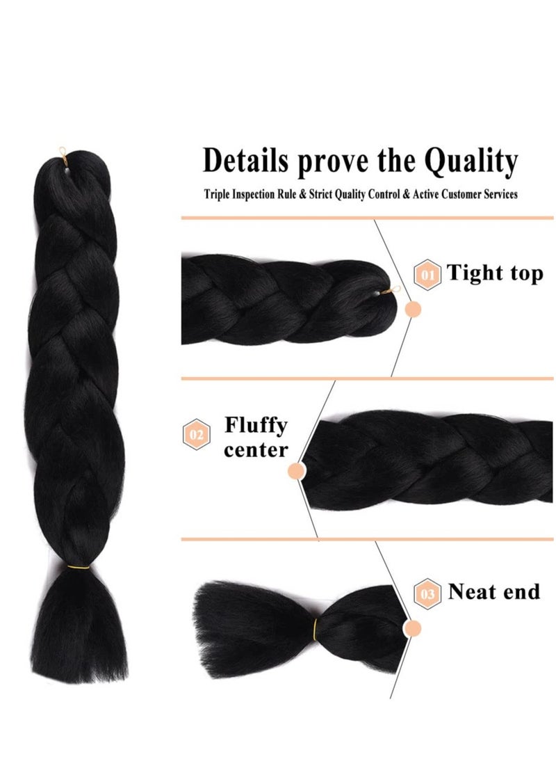 مجموعة وصلات شعر من 3 قطع بضفائر أفريقية متعددة الألوان - Image 3