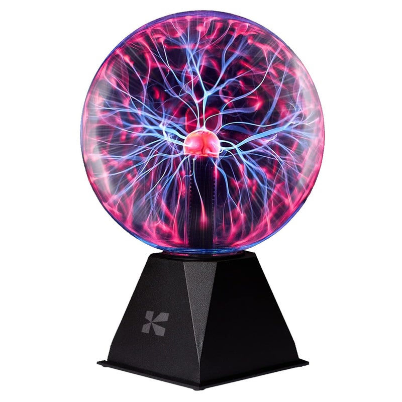 Katzco 7 Inch Plasma Ball Lamp - Touch and Sound Sensitive Electric Globe with Lightning Effects - Plug-in Energy Ball for Parties, Room Decor, and STEM Learning - Static Electricity Sphere for Kids - Image 1