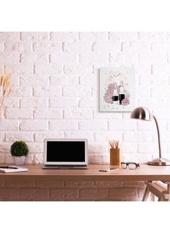 Stupell Industries Pink Peony Florals Glam Lipstick Cosmetic, Design by Martina Pavlova Canvas Wall Art, 16x20, White  - Image 2