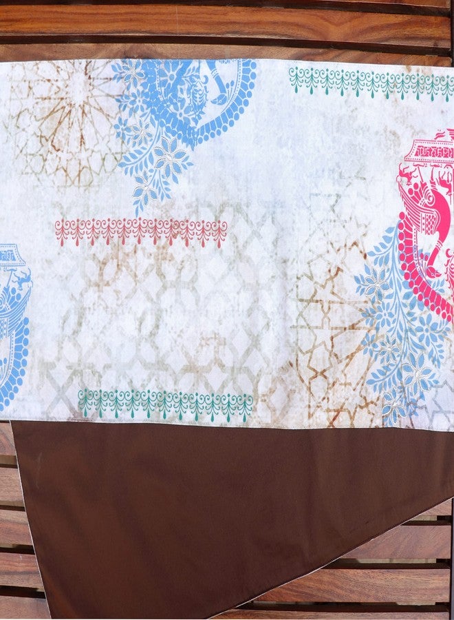 زيبا مفرش طاولة مطرز من زيبا وورلد، يتسع لأربعة أو ستة أشخاص، مناسب لغرفة المعيشة وغرفة الطعام | قماش بولي كانفاس بنقشة جايبور تجريدية | 30 سم × 210 سم؛ 12 بوصة × 84 بوصة - Image 5