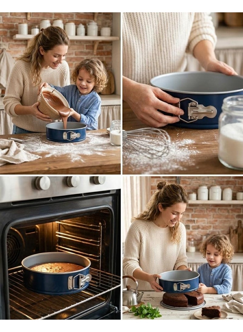 GUARDINI ROUND Baking Cake Pan Mould 20cm, Made in Italy, Blue/ Grey - Image 2