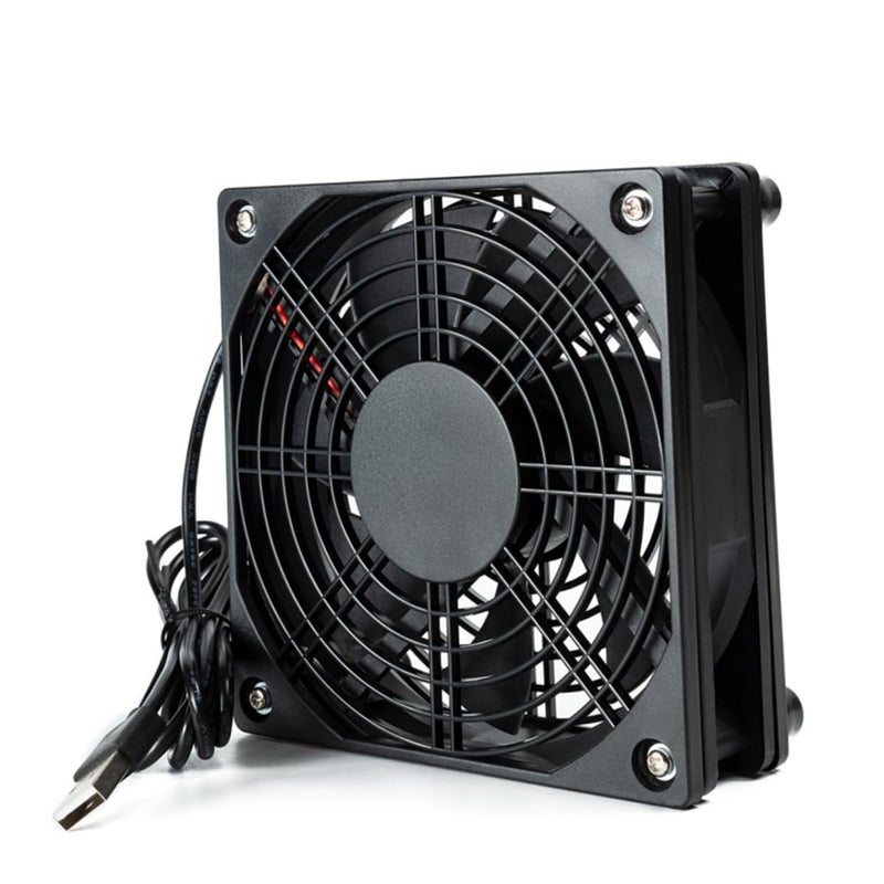 Compact 5V USB Computer Case Cooling Fan Silent Efficient Heat Exhaust Prevents Overheating - Image 4