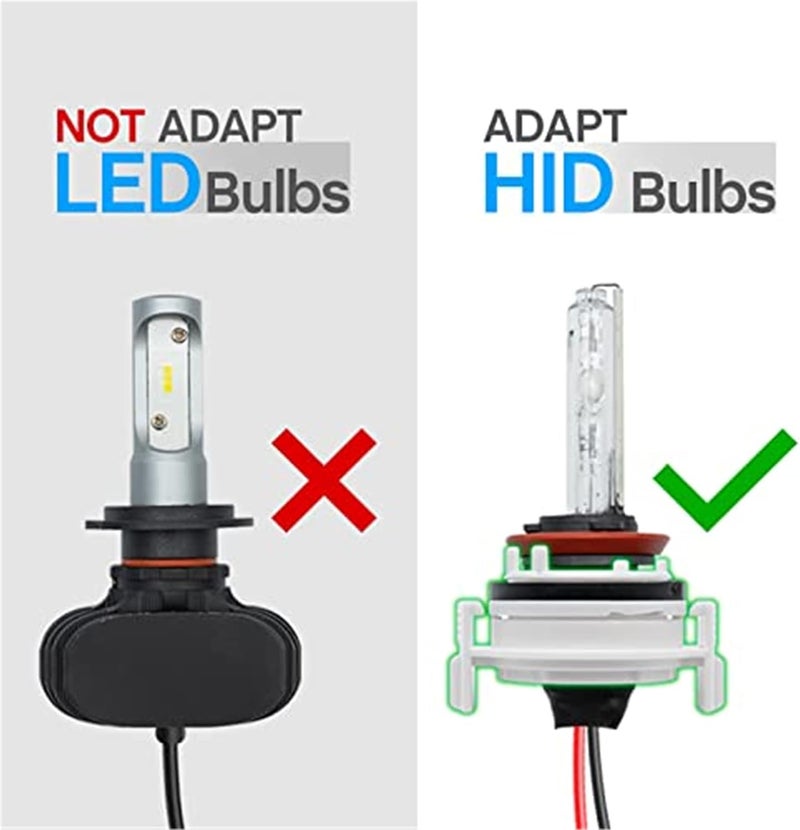 QASULER H7 Bulb Adapter Socket Holder Retainers - Image 2