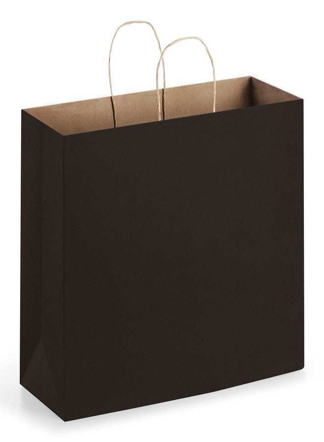 Eupako 16x6x12 Black Paper Bags, Set of 50, Gift Bags, Wedding, Birthday, Holidays, Parties, Baby Showers, Christmas, Mother's Day, Valentine's Day - Image 1
