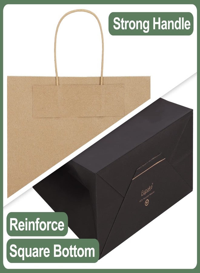 Eupako 16x6x12 Black Paper Bags, Set of 50, Gift Bags, Wedding, Birthday, Holidays, Parties, Baby Showers, Christmas, Mother's Day, Valentine's Day - Image 3