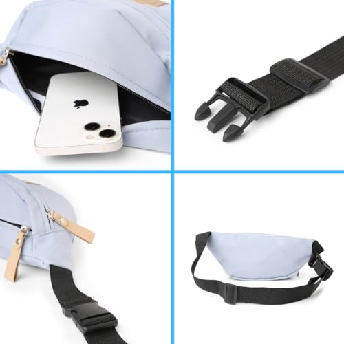 Tressential Waist Bag for Men Women | Cross Body Fanny Pack Sling Bag for Hiking, Travel, Camping, Outdoor Sports, Cycling | Money Belt with Adjustable Strap (Blue) - Image 5