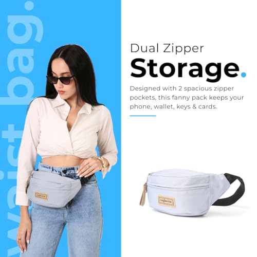 Tressential Waist Bag for Men Women | Cross Body Fanny Pack Sling Bag for Hiking, Travel, Camping, Outdoor Sports, Cycling | Money Belt with Adjustable Strap (Blue) - Image 3