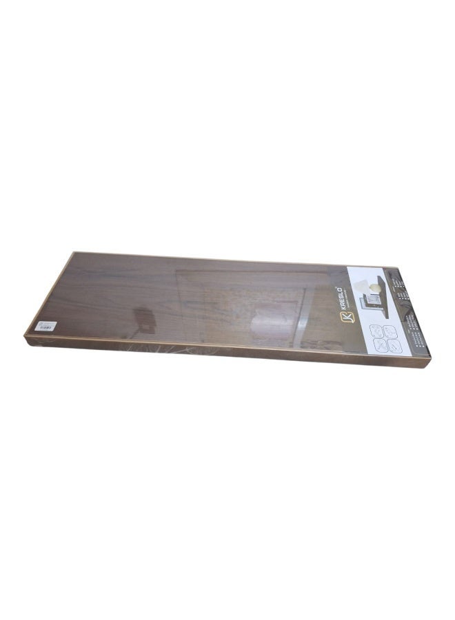 Brown Rectangular Floating Wall Shelf 80 x 25 x 3.8 cm