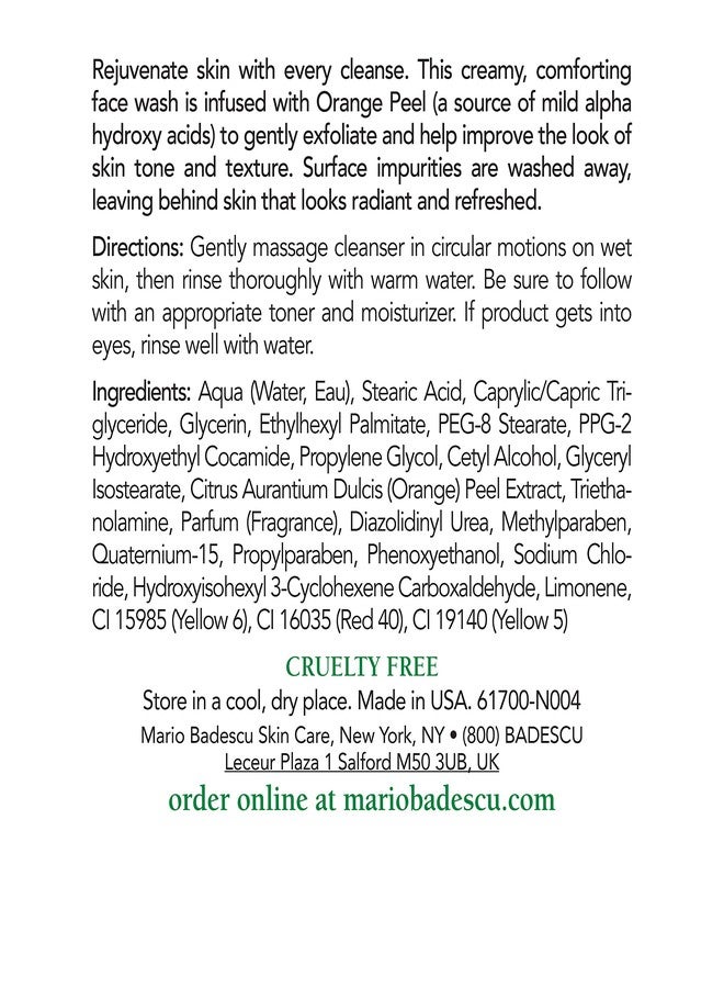 Mario Badescu Orange Cleansing Soap - Cream Face Cleanser and Exfoliator Enriched with AHA - Oil Free Face Wash for Combination or Dry Skin - Mild Exfoliant with Non-Drying Formula, 8 Fl Oz - Image 2