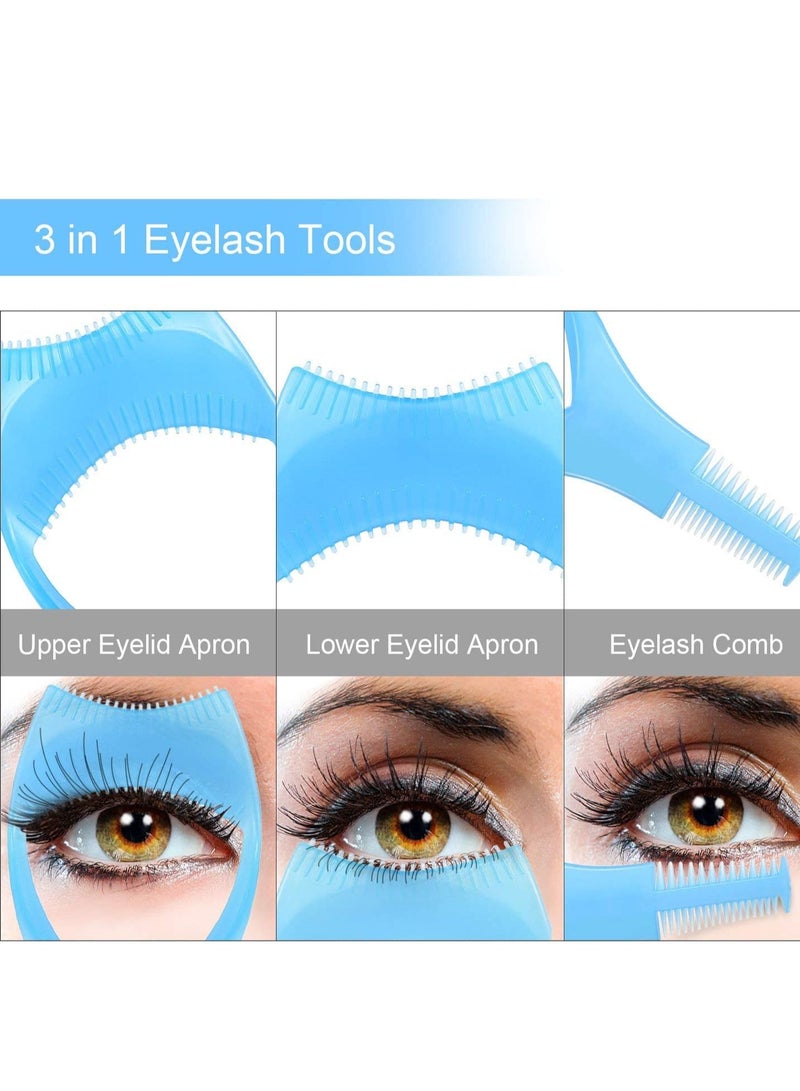 Barakah 3 in 1 Eyelashes Tools, 6 Pcs Mascara Shield Applicator Guard Eyelash Guide with Comb for Makeup, Colors - Image 3