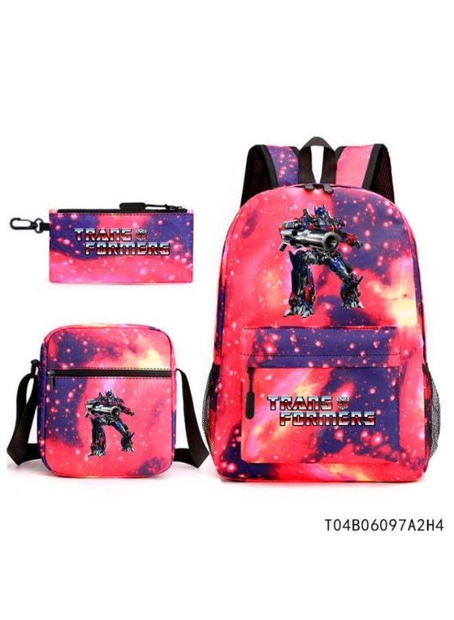 Exquisite animation backpack three-piece set, unique design, easy storage and pressure-free - 179