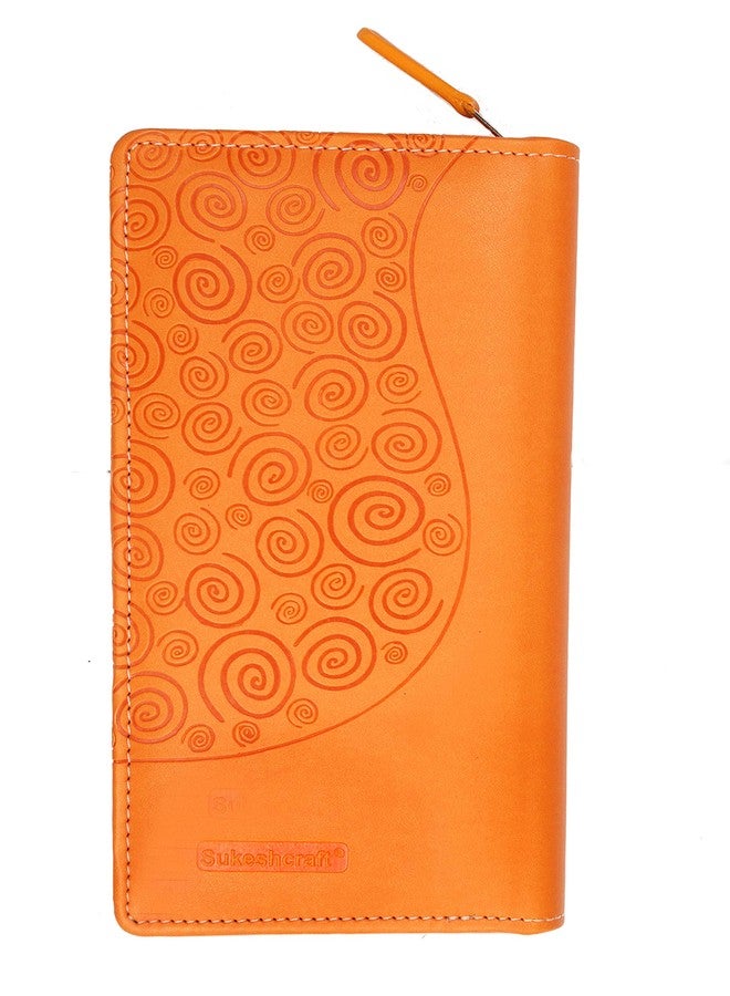 Sukeshcraft RFID Safe Wallet for 4 PASSPORTS 6 Card (Orange) - Image 5