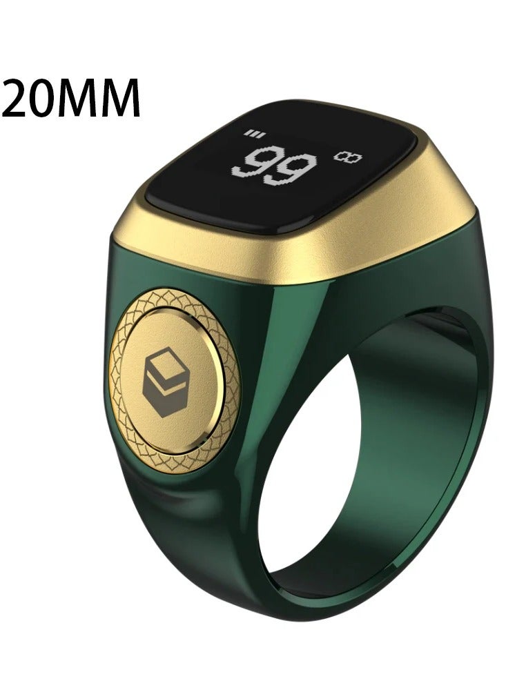 Smart Tasbih Plastic Zikr Lite Ring Green 20MM - Image 1
