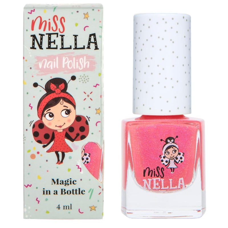 Miss NELLA MISS NELLA TICKLE ME PINK  Safe Special Glitter pink Nail Polish for Kids NonToxic  Odor Free Formula for Children and Toddlers Natural Water Based for Easy Peel Off