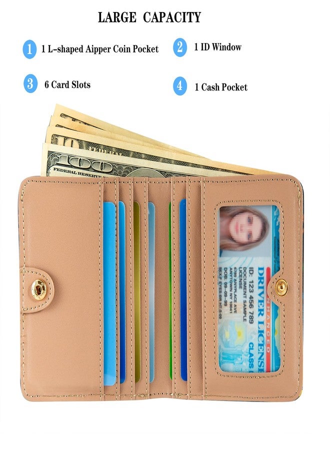 BECEERE Womens Walle Rfid Blocking Small Compact Bifold Pocket Wallet Women travel mini wallet Ladies Purse with ID Window, Cats, Cute - Image 3