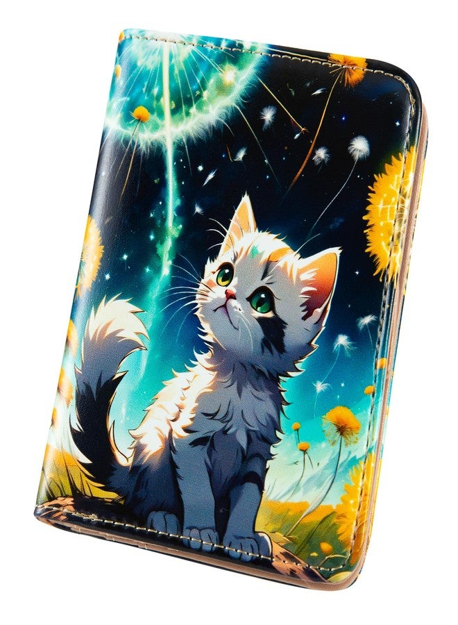 BECEERE Womens Walle Rfid Blocking Small Compact Bifold Pocket Wallet Women travel mini wallet Ladies Purse with ID Window, Cats, Cute - Image 5