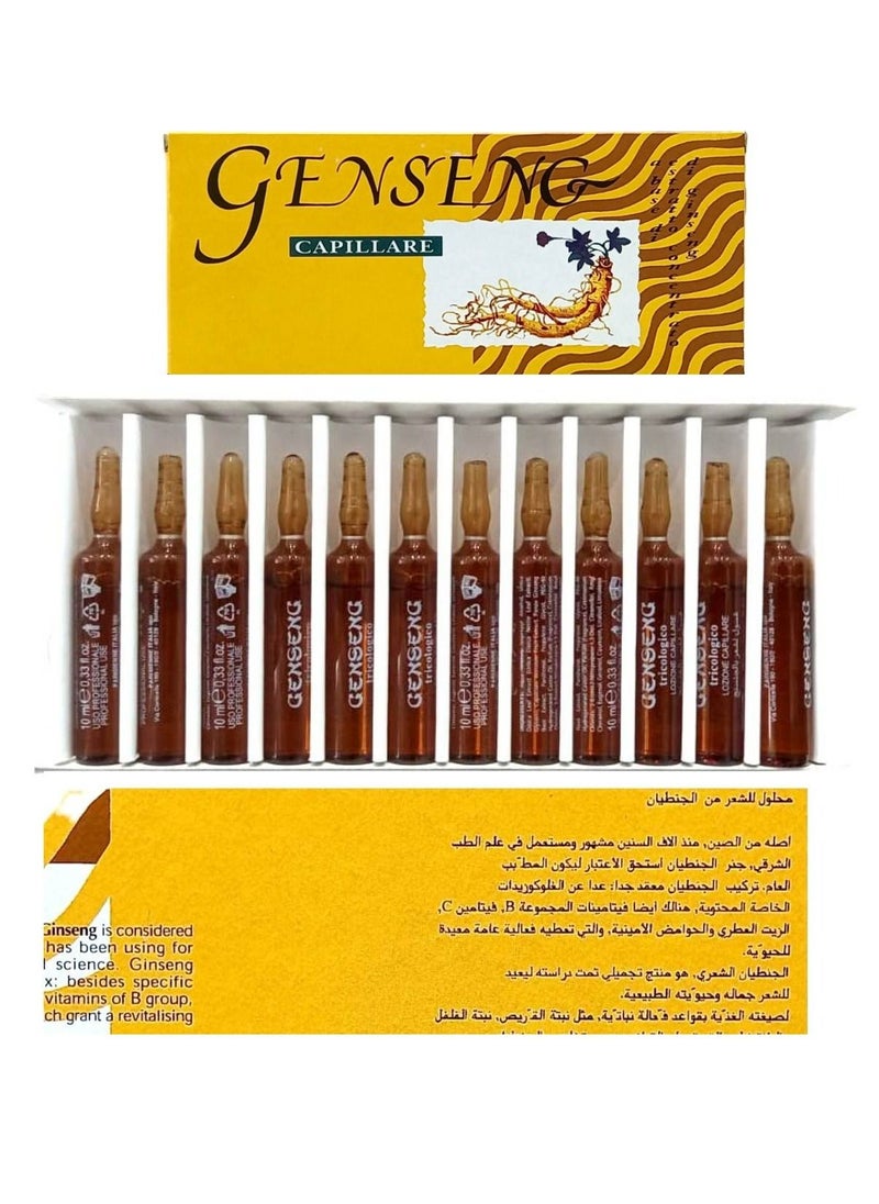 GENSENG CAPILLARE - Ampoules For Hair Growth 12 x 10 ml - Image 1