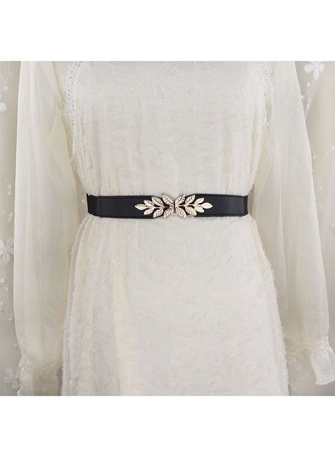 4PCS Women Skinny Leather Belt Set, Accessories Waist Strap, Women Waistband, Thin Adjustable Waist Belts with Metal Buckle for Jeans, Pants, Dresses, Elegant Vintage Style - Image 2