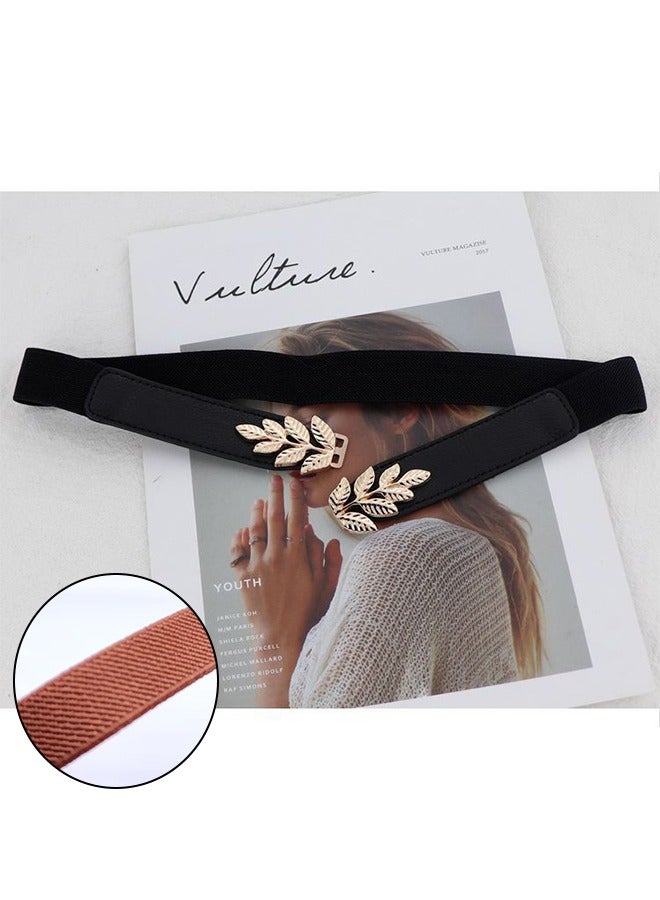 4PCS Women Skinny Leather Belt Set, Accessories Waist Strap, Women Waistband, Thin Adjustable Waist Belts with Metal Buckle for Jeans, Pants, Dresses, Elegant Vintage Style - Image 5