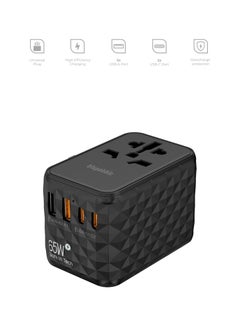 blupebble Passport 2.1 World Travel Adapter with 2 USB-C, 2 USB-A ports, 65W PD Fast Charge and 60W QC 3.0 Charging Max for EU, UK, USA, AU for Multi Countries  - Image 4
