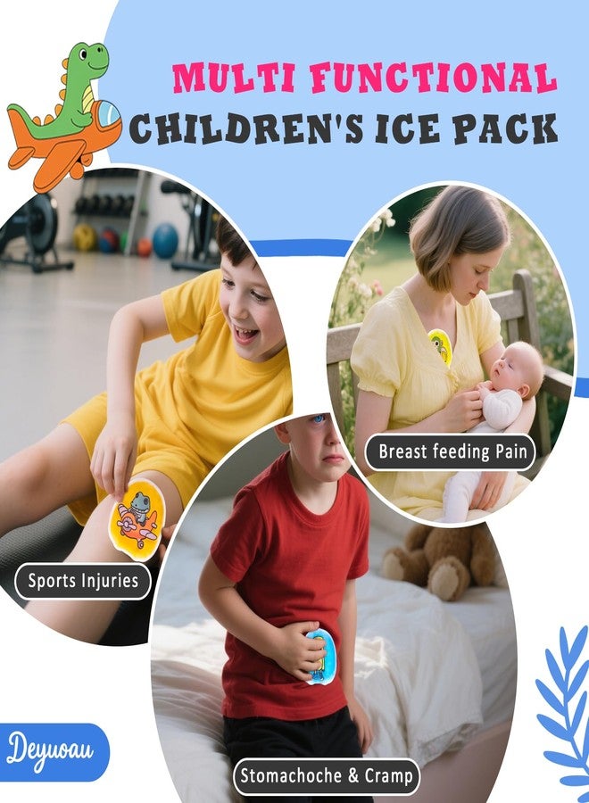 Deyuoau Kids Ice Packs 5 Pack - Reusable Hot & Cold Compress for Boo Boos, Bumps, Bruises & Fever Relief - Small Gel Packs for First Aid Injuries for Babies & Children - Image 3