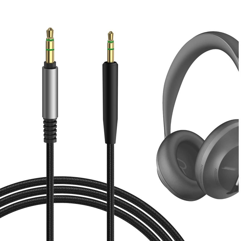 GEEKRIA Audio Cable Compatible with Bose Headphones 700 QuietComfort Ultra QC45 QC35II QC35 QC25 Headphones 25mm Braided Nylon Replacement Stereo Cord 4ft 12m - Image 2