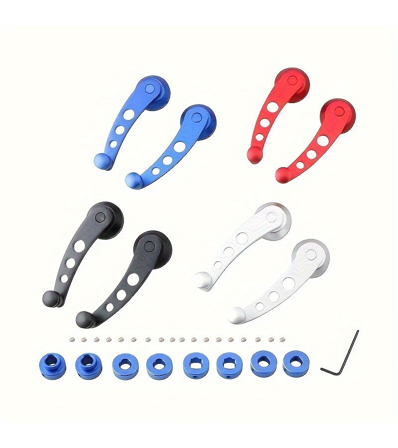 2 Pack Blue Aluminum Alloy Universal Car Window Crank Handle Manual Roller Riser Replacement Glass Closing Handle - Image 1