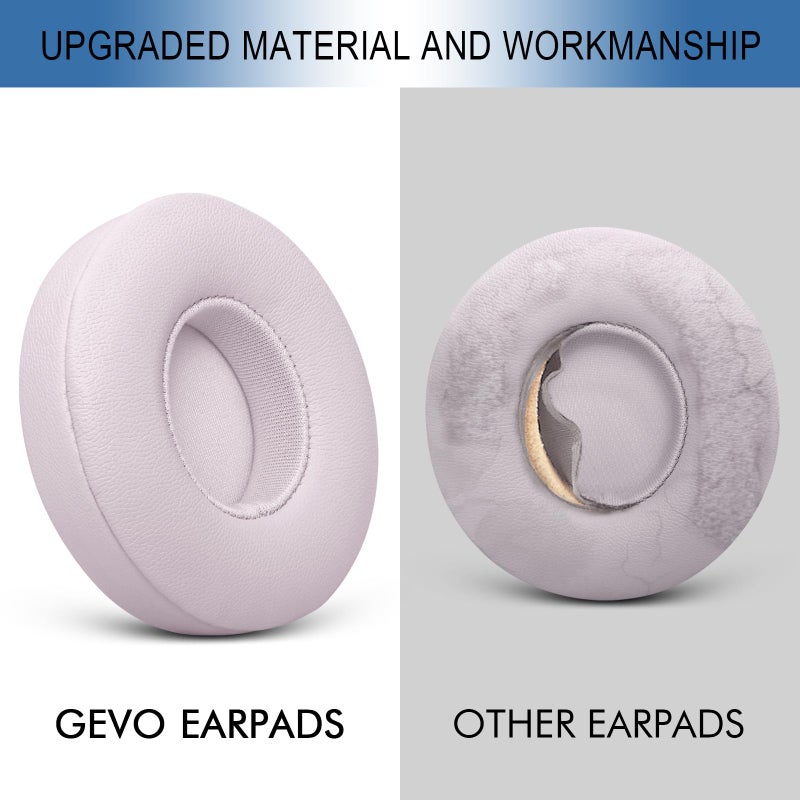 GEVO Ear Pads Replacement for Beats Solo 4 Wireless On-Ear Headphones, Earpads Ear Cushions for Solo 4 with Soft Protein Leather, Stronger Adhesive Backing (Cloud Pink) - Image 5