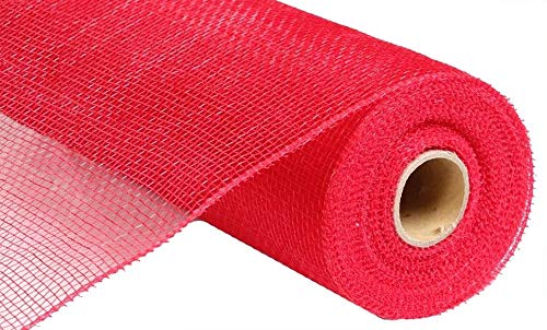 Craig Bachman Deco Poly Mesh Red Non Metallic for Creating Festive and Cheerful Memorial Day and Fourth of July Wreaths and Bows 10 Inch x 30 Feet RE130224 
