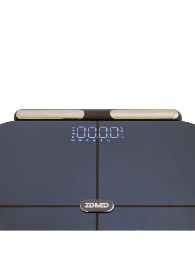 ZidMed 8-Electrode Smart Scale, Professional Digital InBody Scale for Segmental Body Composition, WiFi & Bluetooth Weight Scale, Measures Body Fat, Muscle & Heart Rate. - Image 3