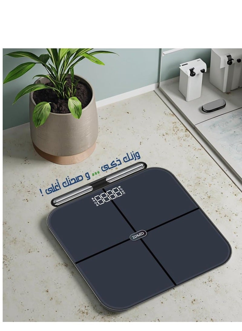 ZidMed 8-Electrode Smart Scale, Professional Digital InBody Scale for Segmental Body Composition, WiFi & Bluetooth Weight Scale, Measures Body Fat, Muscle & Heart Rate. - Image 5