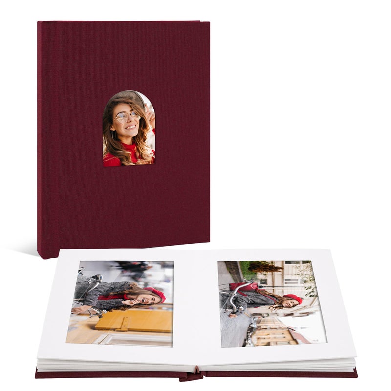 Vienrose Vienrose Premium Small Photo Album 4x6 for 20 Pictures  Linen Cover Photo Book with Writing Space  Ideal for Wedding Albums  Baby Books  and Travel Journals - Image 1