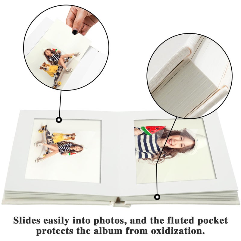 Vienrose Vienrose Premium Small Photo Album 4x6 for 20 Pictures  Linen Cover Photo Book with Writing Space  Ideal for Wedding Albums  Baby Books  and Travel Journals - Image 2