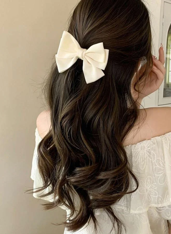تايك تو White Bow Hair Clip