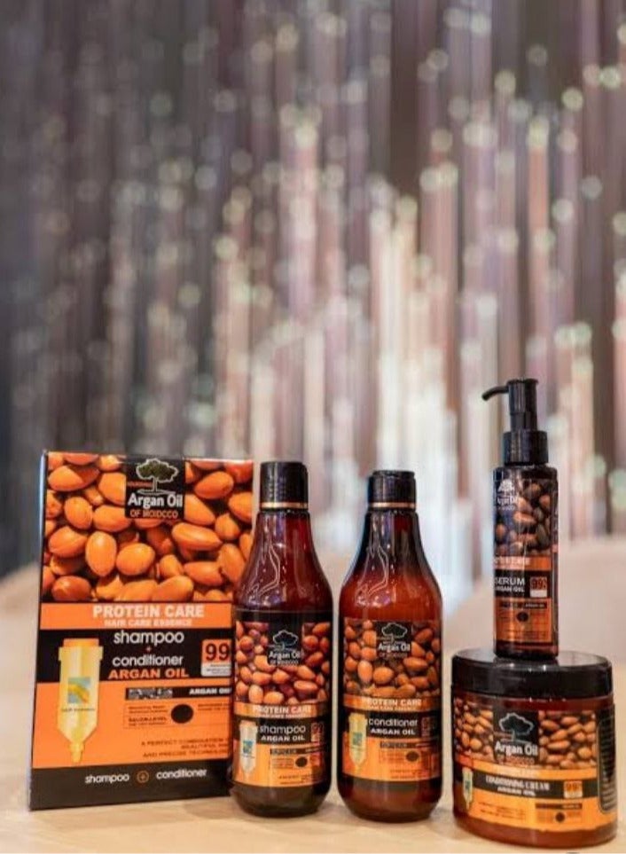 Argan Oil The Original Argan Oil Set for Strengthening, Nourishing, Softening, and Straightening Hair with Silky Smoothness  - Image 2