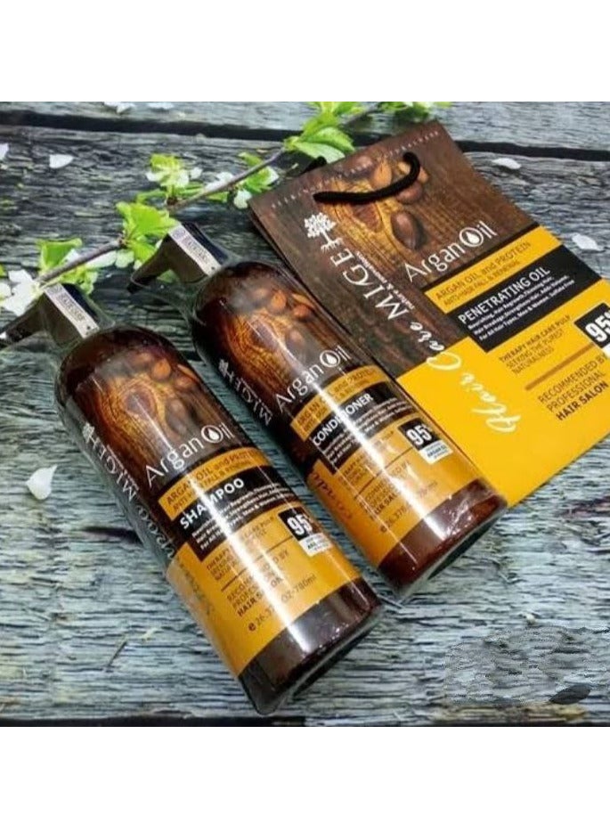 Argan Oil The Original Argan Oil Set for Strengthening, Nourishing, Softening, and Straightening Hair with Silky Smoothness  - Image 3